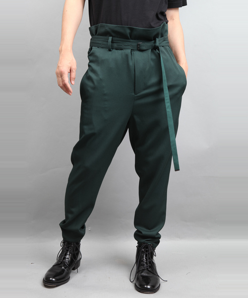 ato（アトウ）の「PAPER BAG TAPERD PANTS（その他パンツ・メンズ・ブラック/グリーン・46/48）」の17枚目の写真