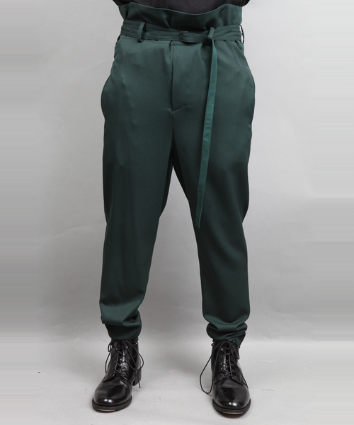 ato（アトウ）の「PAPER BAG TAPERD PANTS（その他パンツ・メンズ・ブラック/グリーン・46/48）」の14枚目の写真