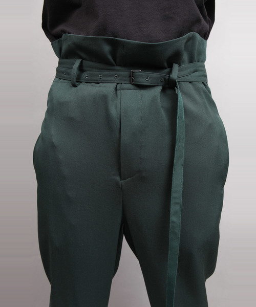 ato（アトウ）の「PAPER BAG TAPERD PANTS（その他パンツ・メンズ・ブラック/グリーン・46/48）」の10枚目の写真