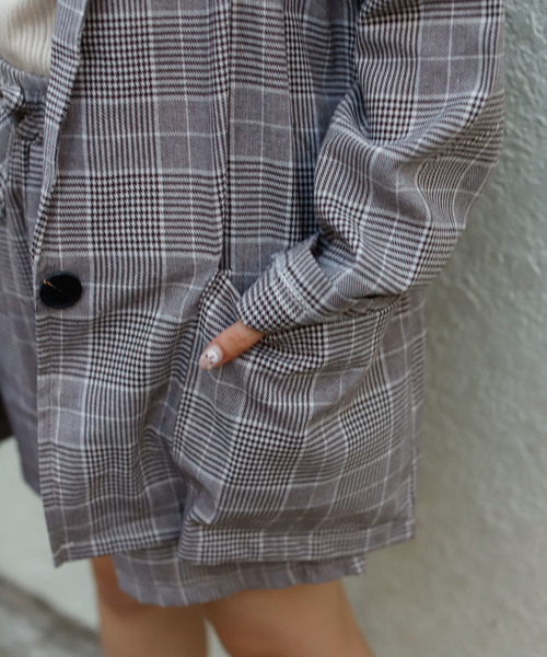 VANNIE U グレンチェックセットアップ（テーラードジャケット