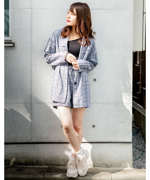 VANNIE U グレンチェックセットアップ（テーラードジャケット