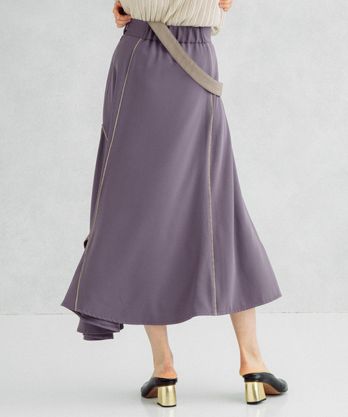 UNITED TOKYO（ユナイテッドトウキョウ）の「アシメラインスカート（スカート・レディース・パープル/ブラウン・2/1）」の5枚目の写真