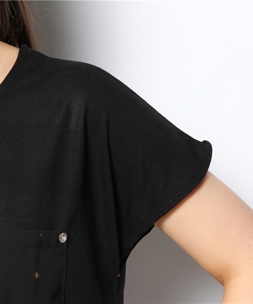 one after another NICE CLAUP(ワンアフターアナザーナイスクラップ)の「【ナイスクラップ】発泡星プリントTシャツ(Tシャツ/カットソー・レディース・オフホワイト/ミント/ブラック・FREE)」の9枚目の写真