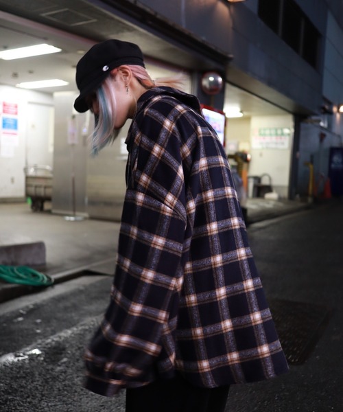 rovtski(ロフトスキー)の「【ビッグシルエット】シャギーネルオーバーシャツ(シャツ/ブラウス・メンズ・ベージュ/チャコールグレー/ブラック・FREE)」の18枚目の写真