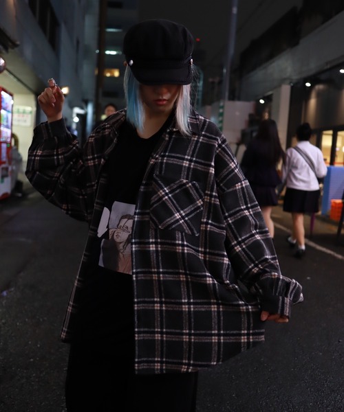 rovtski(ロフトスキー)の「【ビッグシルエット】シャギーネルオーバーシャツ(シャツ/ブラウス・メンズ・ベージュ/チャコールグレー/ブラック・FREE)」の22枚目の写真
