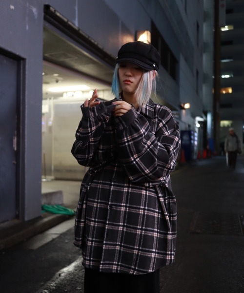 rovtski(ロフトスキー)の「【ビッグシルエット】シャギーネルオーバーシャツ(シャツ/ブラウス・メンズ・ベージュ/チャコールグレー/ブラック・FREE)」の13枚目の写真