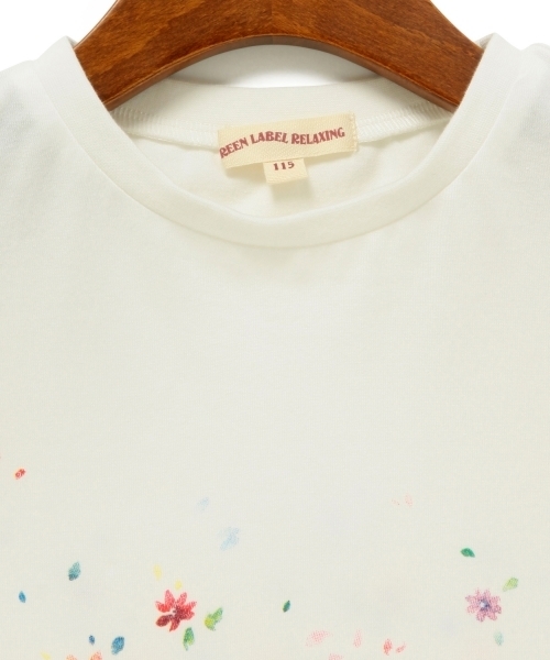 green label relaxing（グリーンレーベルリラクシング）の「【KIDS】テンジク カラフルフラワープリントショートスリーブ ◆（Tシャツ/カットソー・キッズ・オフホワイト/ライトピンク・105/115/125/95）」の7枚目の写真
