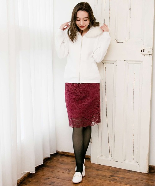 Julia Boutique(ジュリアブティック)の「総レースタイトスカート/510566M(スカート・レディース・ブラック/ベージュ/パープル/ネイビー/ブルー/ボルドー/ライトブルー/ミント/ピンク/イエロー・MEDIUM/LL/L)」の19枚目の写真