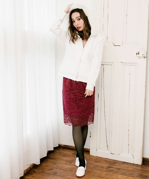 Julia Boutique(ジュリアブティック)の「総レースタイトスカート/510566M(スカート・レディース・ブラック/ベージュ/パープル/ネイビー/ブルー/ボルドー/ライトブルー/ミント/ピンク/イエロー・MEDIUM/LL/L)」の22枚目の写真