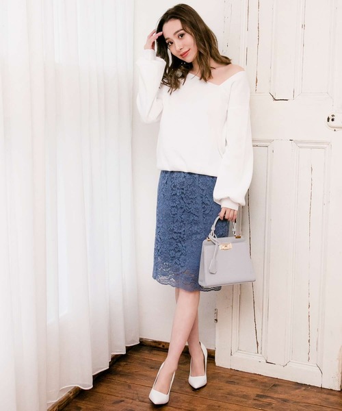 Julia Boutique(ジュリアブティック)の「総レースタイトスカート/510566M(スカート・レディース・ブラック/ベージュ/パープル/ネイビー/ブルー/ボルドー/ライトブルー/ミント/ピンク/イエロー・MEDIUM/LL/L)」の17枚目の写真