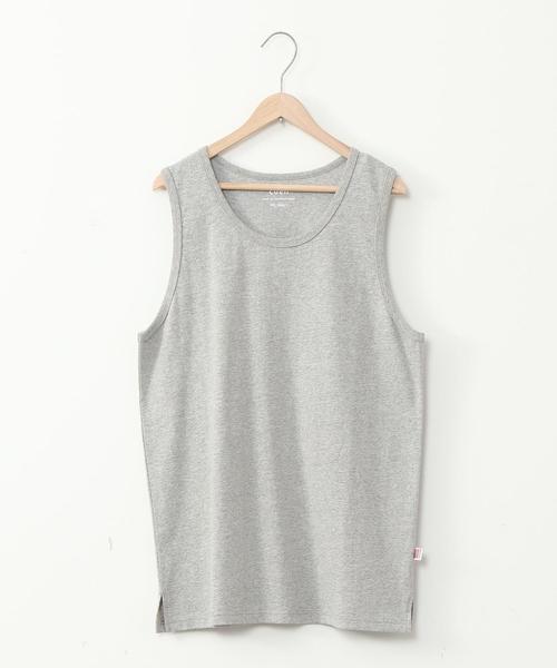 coen（コーエン）の「USAコットンタンクトップ（タンクトップ・メンズ・ホワイト/グレー・LARGE/MEDIUM/SMALL/X-LARGE）」の2枚目の写真