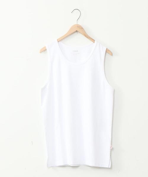 coen（コーエン）の「USAコットンタンクトップ（タンクトップ・メンズ・ホワイト/グレー・LARGE/MEDIUM/SMALL/X-LARGE）」の3枚目の写真