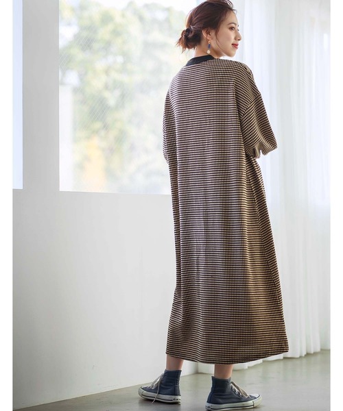 GeeRA(ジーラ)の「配色カットジャカードワンピース(ワンピース・レディース・ブルー/ブラック・MEDIUM/X-LARGE/LARGE)」の6枚目の写真