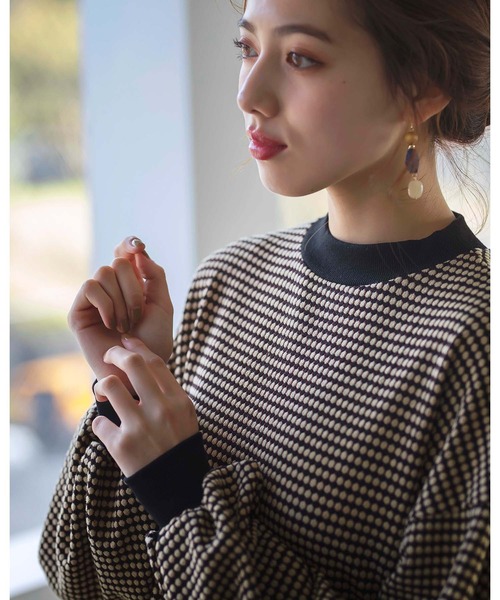 GeeRA(ジーラ)の「配色カットジャカードワンピース(ワンピース・レディース・ブルー/ブラック・MEDIUM/X-LARGE/LARGE)」の7枚目の写真