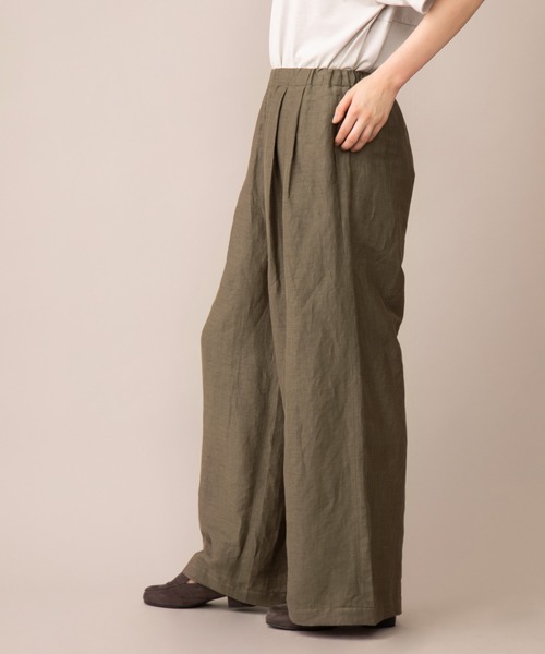 Munich（ミューニック）の「リネンカールマイヤー　ギャザーワイドパンツ（その他パンツ・レディース・カーキ/ライトブラウン/ブラウン・M/XS/S）」の11枚目の写真