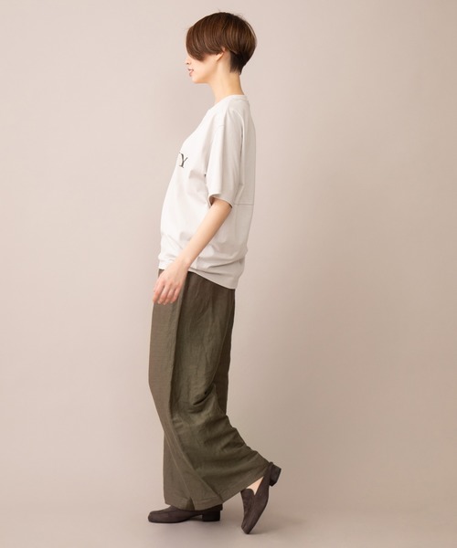 Munich（ミューニック）の「リネンカールマイヤー　ギャザーワイドパンツ（その他パンツ・レディース・カーキ/ライトブラウン/ブラウン・M/XS/S）」の19枚目の写真