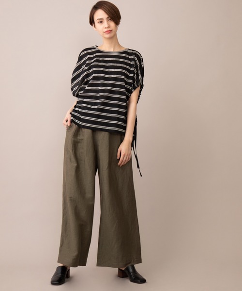 Munich（ミューニック）の「リネンカールマイヤー　ギャザーワイドパンツ（その他パンツ・レディース・カーキ/ライトブラウン/ブラウン・M/XS/S）」の16枚目の写真