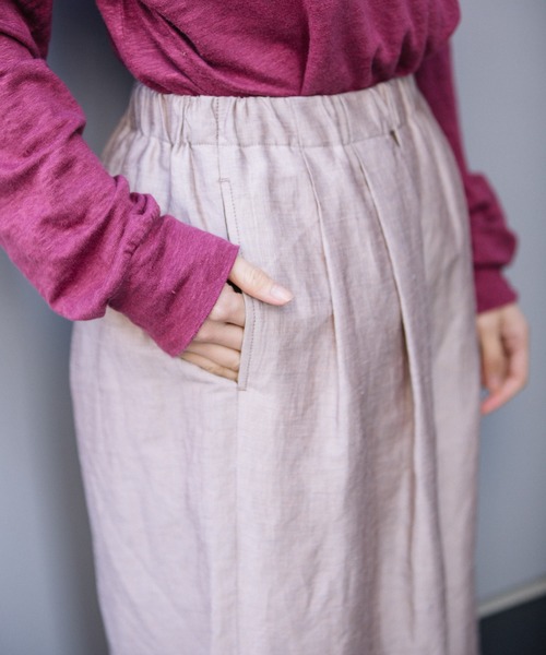 Munich（ミューニック）の「リネンカールマイヤー　ギャザーワイドパンツ（その他パンツ・レディース・カーキ/ライトブラウン/ブラウン・M/XS/S）」の21枚目の写真