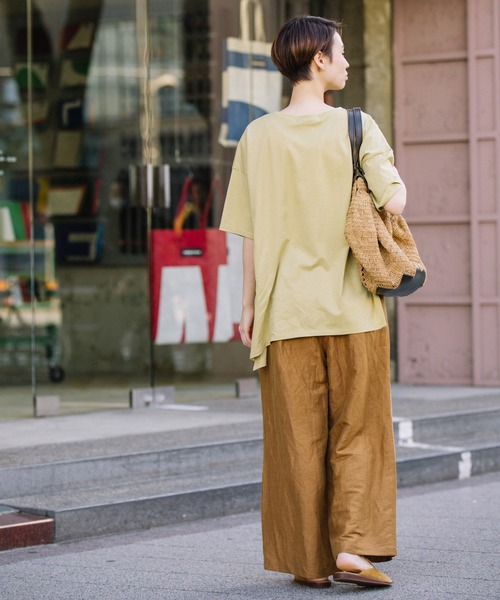 Munich（ミューニック）の「リネンカールマイヤー　ギャザーワイドパンツ（その他パンツ・レディース・カーキ/ライトブラウン/ブラウン・M/XS/S）」の22枚目の写真