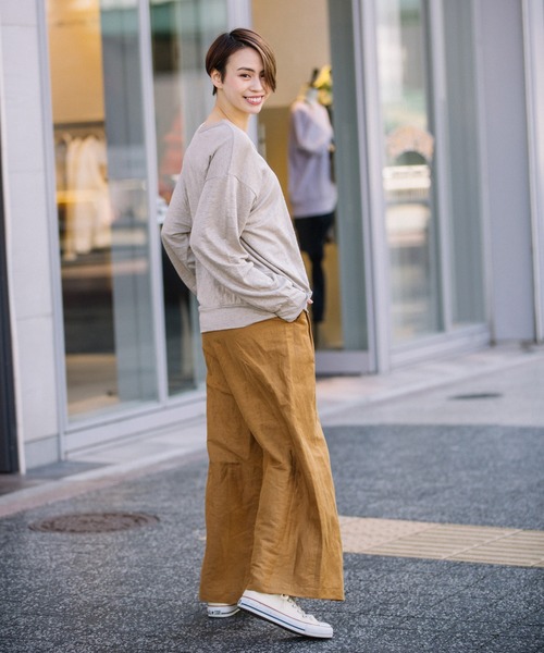 Munich（ミューニック）の「リネンカールマイヤー　ギャザーワイドパンツ（その他パンツ・レディース・カーキ/ライトブラウン/ブラウン・M/XS/S）」の14枚目の写真