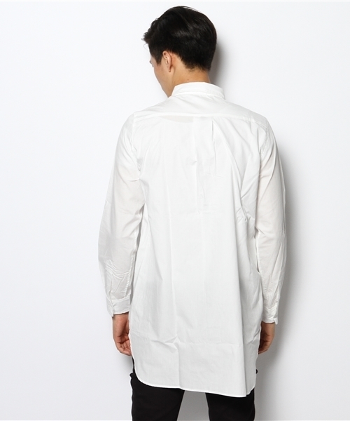 DISCOVERED（ディスカバード）の「■別注■ DISCOVERED×MIDWEST ロングシャツ（シャツ/ブラウス・メンズ・ホワイト/ブラック・2/1）」の3枚目の写真
