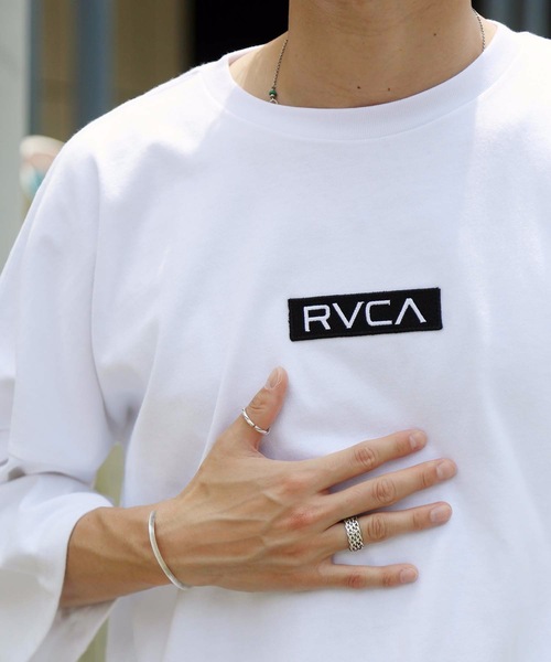RVCA（ルーカ）の「RVCA メンズ  OVER SIZED BOX RVCA Ｔシャツ/ルーカ ロゴ ビッグシルエット ドロップショルダー オーバーサイズ（Tシャツ/カットソー・メンズ・ブラウン/ヘザーグレー/ホワイト/ブラック/ブルー・LARGE/MEDIUM/SMALL）」の21枚目の写真