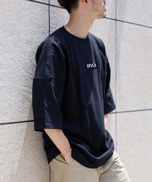 RVCA（ルーカ）の「RVCA メンズ  OVER SIZED BOX RVCA Ｔシャツ/ルーカ ロゴ ビッグシルエット ドロップショルダー オーバーサイズ（Tシャツ/カットソー・メンズ・ブラウン/ヘザーグレー/ホワイト/ブラック/ブルー・LARGE/MEDIUM/SMALL）」の14枚目の写真