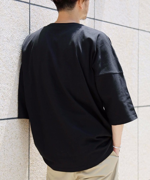 RVCA（ルーカ）の「RVCA メンズ  OVER SIZED BOX RVCA Ｔシャツ/ルーカ ロゴ ビッグシルエット ドロップショルダー オーバーサイズ（Tシャツ/カットソー・メンズ・ブラウン/ヘザーグレー/ホワイト/ブラック/ブルー・LARGE/MEDIUM/SMALL）」の13枚目の写真