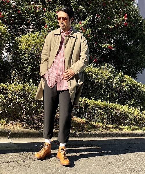 UP START（アップスタート）の「ポリトロストライプスーパービッグシャツ（シャツ/ブラウス・メンズ・ホワイト/ブラック/スモークピンク・MEDIUM/LARGE）」の15枚目の写真