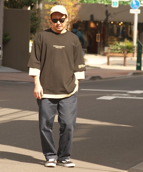 DOUBLE STEAL（ダブルスティール）の「Layered 7SLEEVE Tee（Tシャツ/カットソー・メンズ・ホワイト×ブラック/ブラック系その他/ブラック×グレー/ベージュ・MEDIUM/LARGE/X-LARGE）」の7枚目の写真