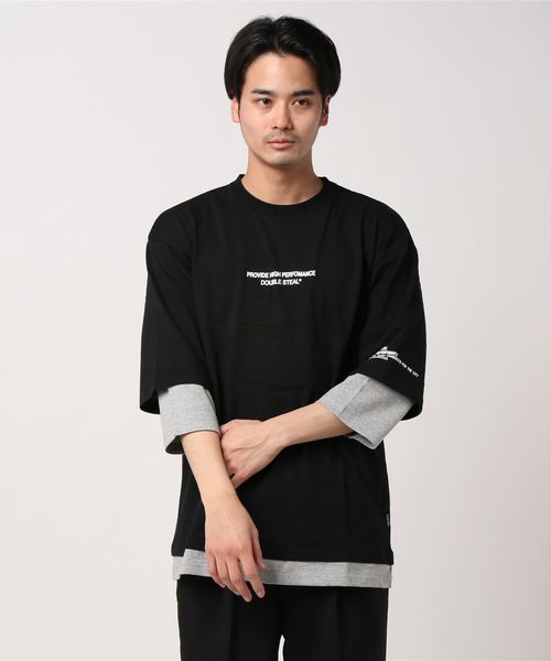 DOUBLE STEAL（ダブルスティール）の「Layered 7SLEEVE Tee（Tシャツ/カットソー・メンズ・ホワイト×ブラック/ブラック系その他/ブラック×グレー/ベージュ・MEDIUM/LARGE/X-LARGE）」の13枚目の写真