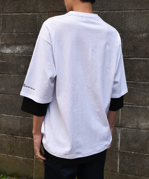 DOUBLE STEAL（ダブルスティール）の「Layered 7SLEEVE Tee（Tシャツ/カットソー・メンズ・ホワイト×ブラック/ブラック系その他/ブラック×グレー/ベージュ・MEDIUM/LARGE/X-LARGE）」の22枚目の写真