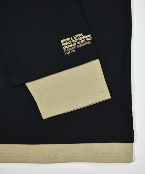 DOUBLE STEAL（ダブルスティール）の「Layered 7SLEEVE Tee（Tシャツ/カットソー・メンズ・ホワイト×ブラック/ブラック系その他/ブラック×グレー/ベージュ・MEDIUM/LARGE/X-LARGE）」の20枚目の写真