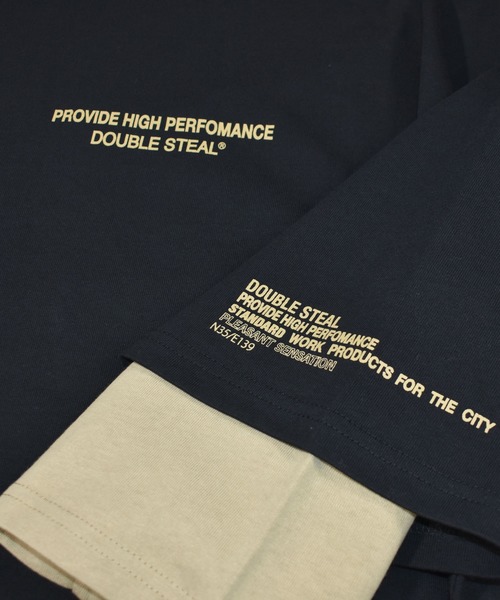DOUBLE STEAL（ダブルスティール）の「Layered 7SLEEVE Tee（Tシャツ/カットソー・メンズ・ホワイト×ブラック/ブラック系その他/ブラック×グレー/ベージュ・MEDIUM/LARGE/X-LARGE）」の19枚目の写真