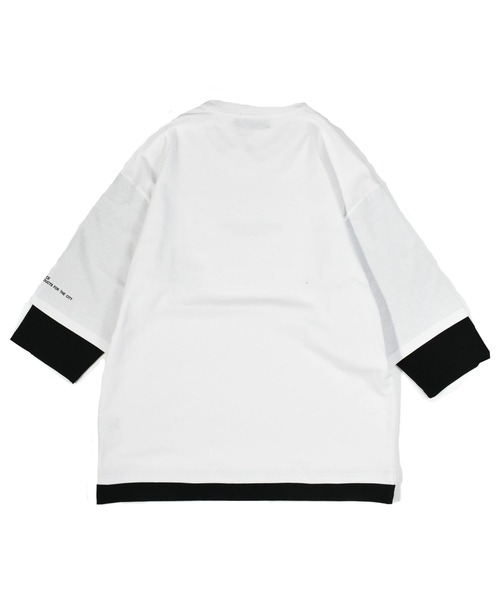DOUBLE STEAL（ダブルスティール）の「Layered 7SLEEVE Tee（Tシャツ/カットソー・メンズ・ホワイト×ブラック/ブラック系その他/ブラック×グレー/ベージュ・MEDIUM/LARGE/X-LARGE）」の17枚目の写真