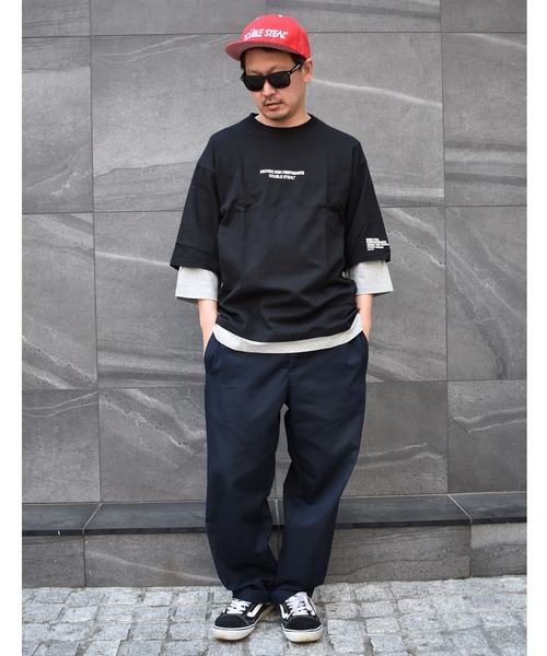 DOUBLE STEAL（ダブルスティール）の「Layered 7SLEEVE Tee（Tシャツ/カットソー・メンズ・ホワイト×ブラック/ブラック系その他/ブラック×グレー/ベージュ・MEDIUM/LARGE/X-LARGE）」の10枚目の写真