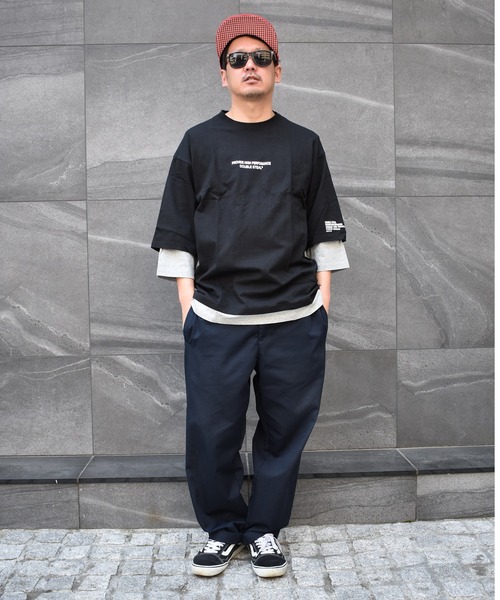 DOUBLE STEAL（ダブルスティール）の「Layered 7SLEEVE Tee（Tシャツ/カットソー・メンズ・ホワイト×ブラック/ブラック系その他/ブラック×グレー/ベージュ・MEDIUM/LARGE/X-LARGE）」の11枚目の写真