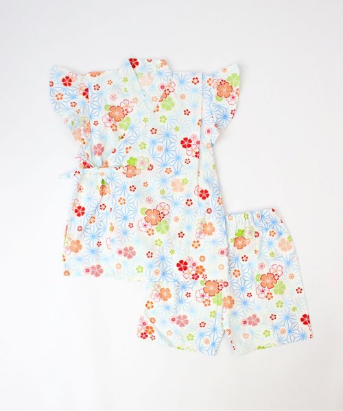 SKAPE（エスケープ）の「ﾌﾘﾙｿﾃﾞ甚平ｽｰﾂ（浴衣・キッズ・ピンク系その他2/ブルー系その他/レッド/ネイビー/ブルー/ピンク/パープル/ホワイト・110cm/100cm/120cm/90cm）」の4枚目の写真