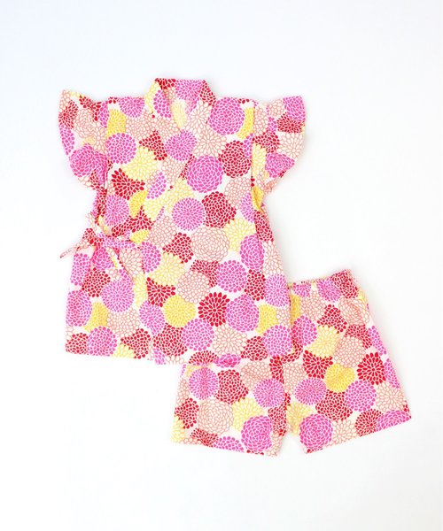 SKAPE（エスケープ）の「ﾌﾘﾙｿﾃﾞ甚平ｽｰﾂ（浴衣・キッズ・ピンク系その他2/ブルー系その他/レッド/ネイビー/ブルー/ピンク/パープル/ホワイト・110cm/100cm/120cm/90cm）」の8枚目の写真