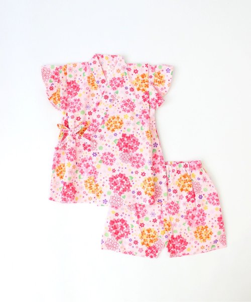 SKAPE（エスケープ）の「ﾌﾘﾙｿﾃﾞ甚平ｽｰﾂ（浴衣・キッズ・ピンク系その他2/ブルー系その他/レッド/ネイビー/ブルー/ピンク/パープル/ホワイト・110cm/100cm/120cm/90cm）」の6枚目の写真