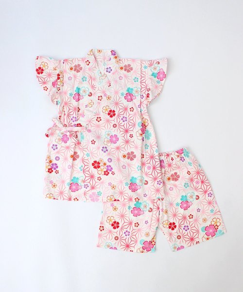 SKAPE（エスケープ）の「ﾌﾘﾙｿﾃﾞ甚平ｽｰﾂ（浴衣・キッズ・ピンク系その他2/ブルー系その他/レッド/ネイビー/ブルー/ピンク/パープル/ホワイト・110cm/100cm/120cm/90cm）」の7枚目の写真