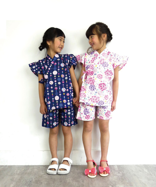 SKAPE（エスケープ）の「ﾌﾘﾙｿﾃﾞ甚平ｽｰﾂ（浴衣・キッズ・ピンク系その他2/ブルー系その他/レッド/ネイビー/ブルー/ピンク/パープル/ホワイト・110cm/100cm/120cm/90cm）」の10枚目の写真