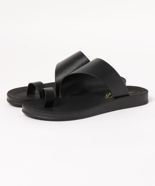 KOBE LETTUCE（コウベレタス）の「フラットサムループ切り替えサンダル（サンダル・レディース・ブラック/キャメル/パイソン・LL/S/M/L）」の12枚目の写真