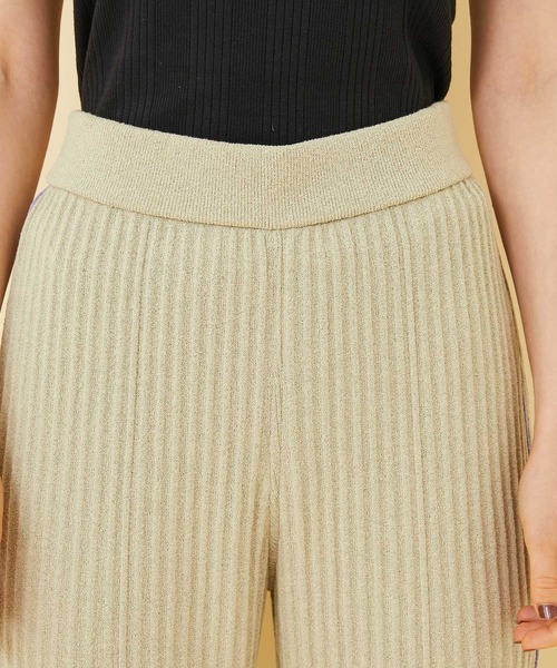 STUDIOUS（ステュディオス）の「【STUDIOUS】ラインリブニットパンツ（その他パンツ・レディース・ベージュ/ブラック・2/1）」の16枚目の写真