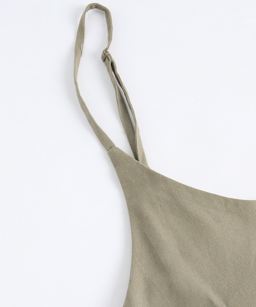 La-gemme（ラジェム）の「バックフリルサロペット（サロペット/オーバーオール・レディース・オリーブ/アイボリー/ブラック/ブラウン/グレー系その他/ブラック系その他・フリー/C）」の10枚目の写真