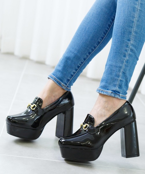 セール】チャンキーヒール ビット ローファー（ローファー）｜attagirl