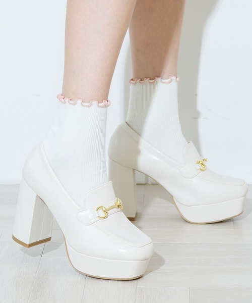 attagirl（アタガール）の「チャンキーヒール ビット ローファー（ローファー・レディース・ブラック/ブラック系その他/ベージュ/アイボリー/ブラウン/ブラック系その他2・S/L/LL/M）」の7枚目の写真