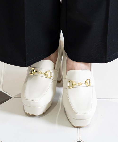 attagirl（アタガール）の「チャンキーヒール ビット ローファー（ローファー・レディース・ブラック/ブラック系その他/ベージュ/アイボリー/ブラウン/ブラック系その他2・S/L/LL/M）」の18枚目の写真