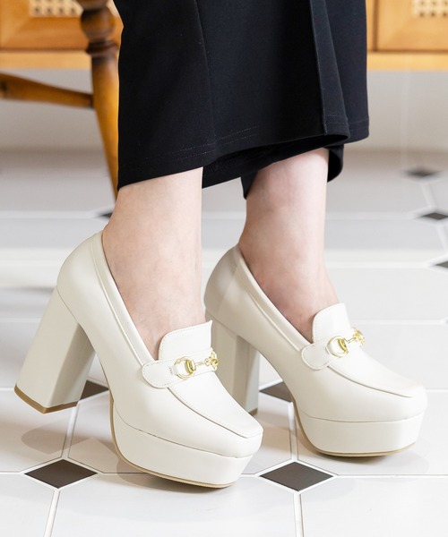 attagirl（アタガール）の「チャンキーヒール ビット ローファー（ローファー・レディース・ブラック/ブラック系その他/ベージュ/アイボリー/ブラウン/ブラック系その他2・S/L/LL/M）」の20枚目の写真