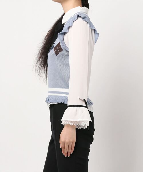 【タグ付き・試着のみ】axes femmeアクシーズファムベストブラウススカート タグ付き・試着のみ】axes femmeアクシーズファムベストブラウス